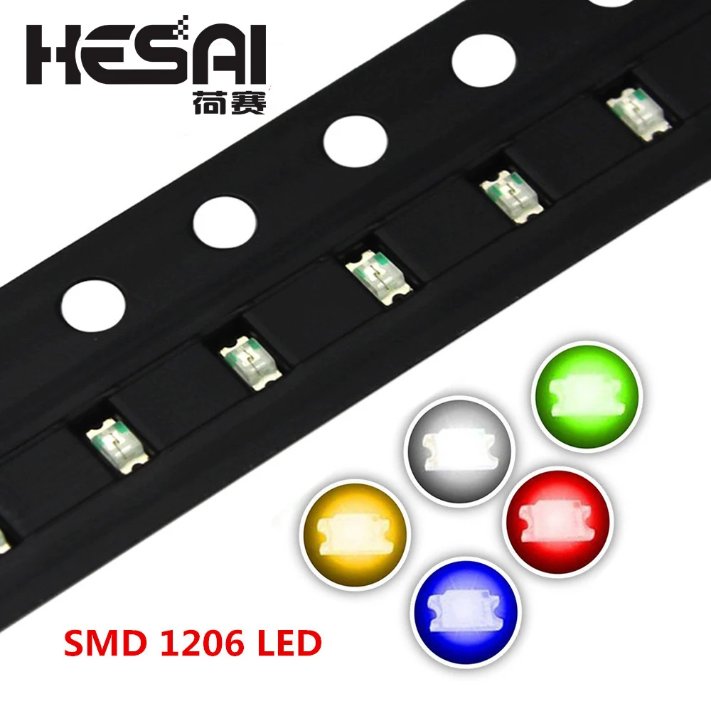 100 шт./лот SMD 0805/0603/1206/3014 Led ультра яркий красный/синий/желтый/белый светодиод |