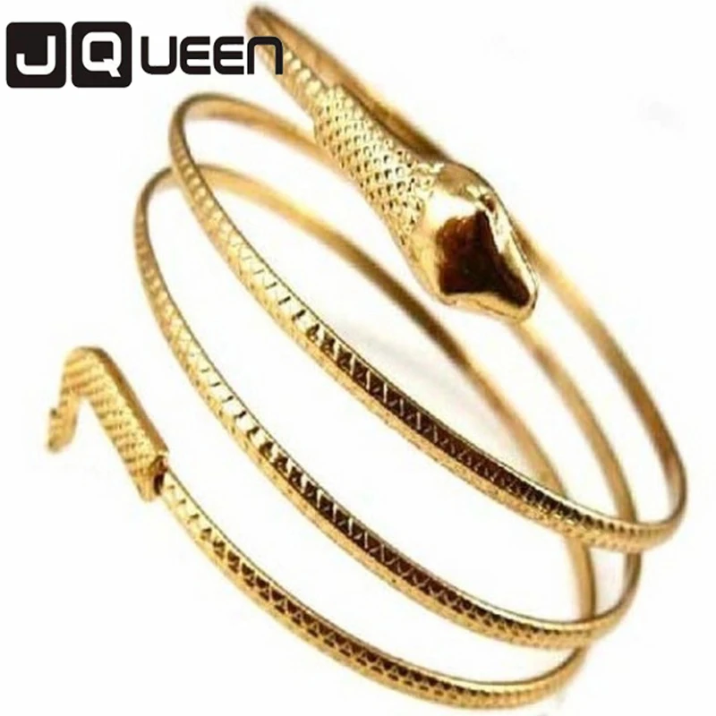 Новинка 1 шт. Женский/мужской браслет из сплава спиральная змея панк золото и