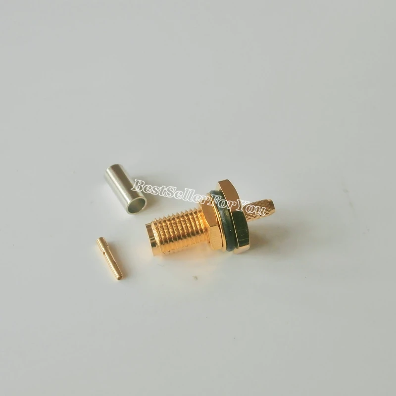 10 SMA женский водонепроницаемый переборка обжимной RG174 RG316 LMR100 кабель RF