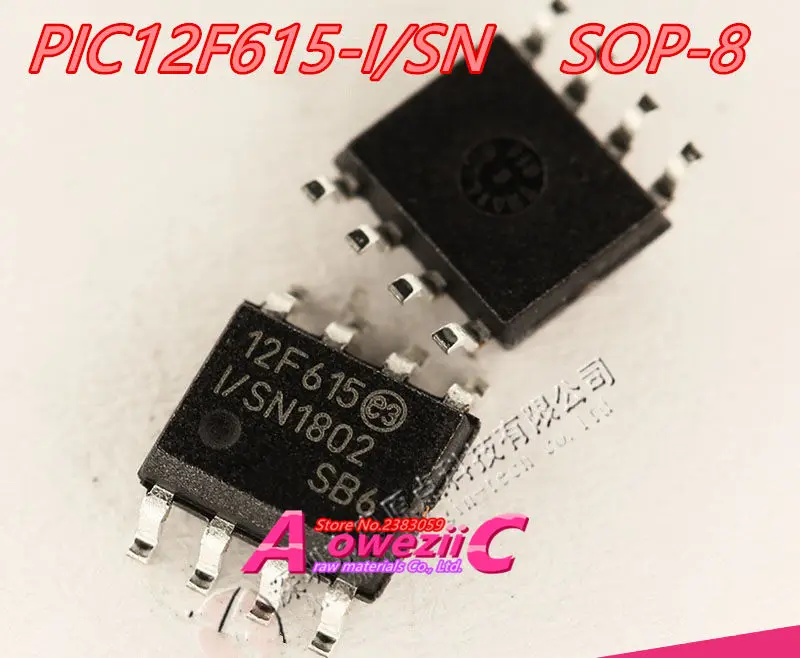 

Aoweziic 2021 + 100 новая Оригинальная фотография/SN PIC12F615-I/sn PIC12F615 12F615 SOP-8 MCU контроллер