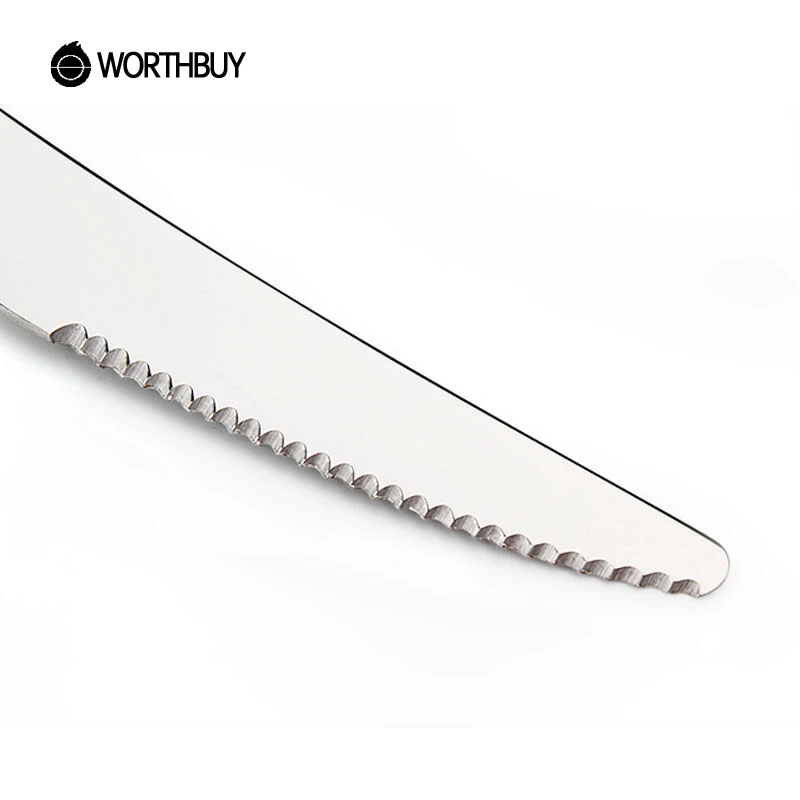 Worthbuy Западной Нержавеющая сталь Посуда набор утолщенной Щепка Столовая посуда