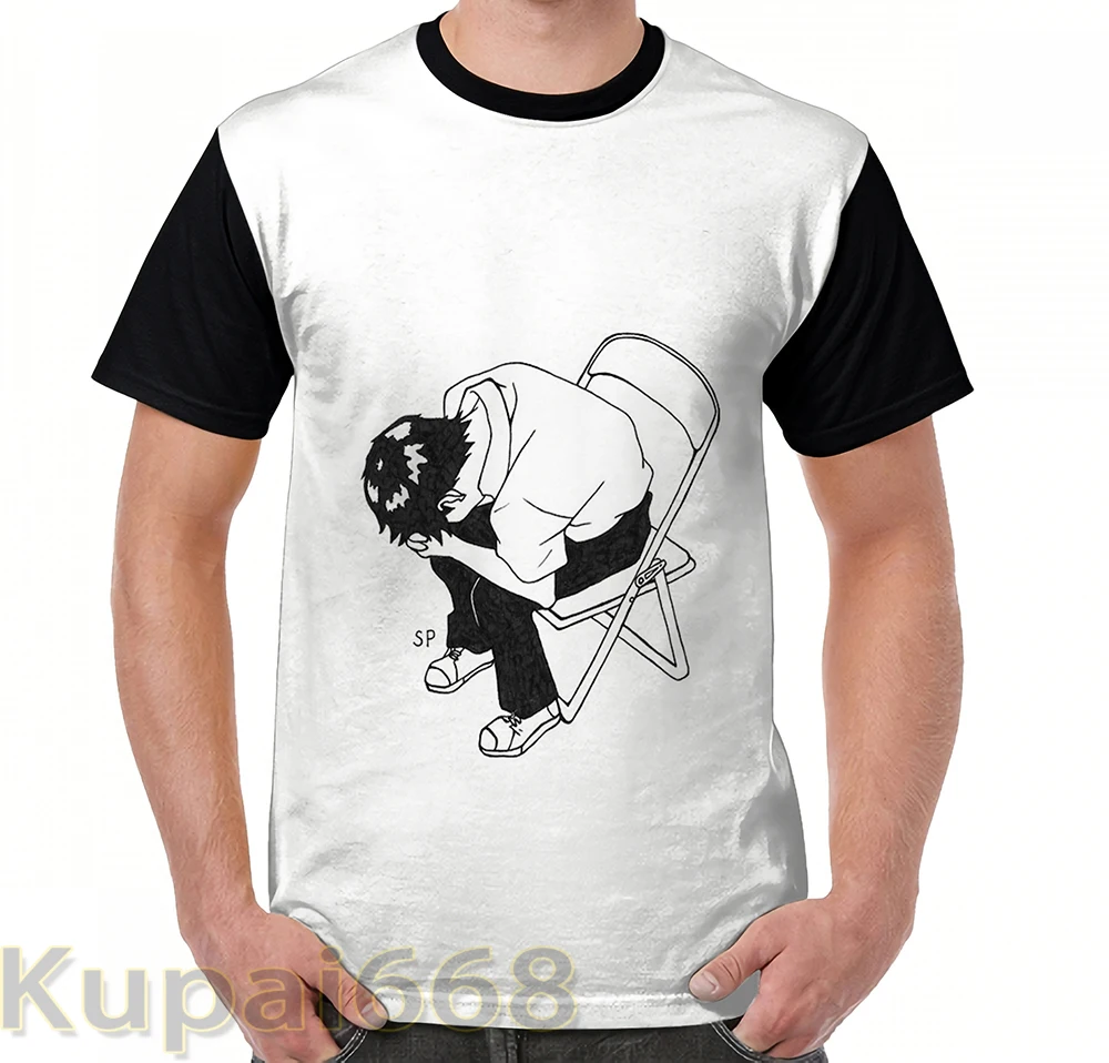 Мужская футболка с коротким рукавом Shinji-kun Повседневная забавным графическим