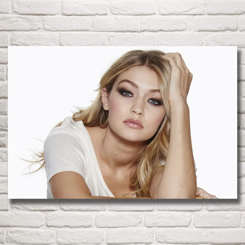 FOOCAME Gigi Hadid девушка супер модель искусство Шелковые Плакаты и принты Живопись Домашний декор настенные картины для гостиной 24x36 дюймов - Цвет: 024