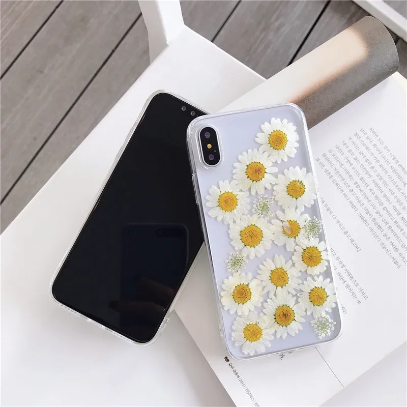 Модные эпоксидные настоящие Цветы Чехол для телефона huawei P30 P20 Pro P10 Nova2s 3i 3 Honor10 V10 V9