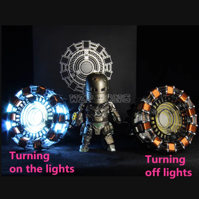 Мстители 1:1 весы Железный человек дуговой реактор фигурку дистанционный