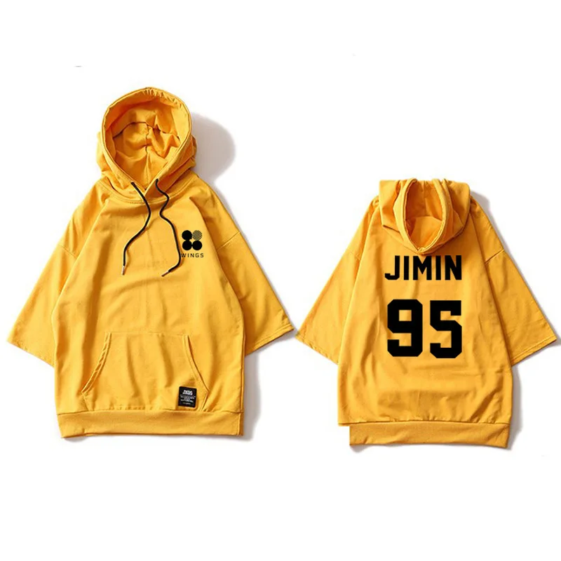 Kpop WINGS Album suga jimin jin V толстовка с капюшоном Свободного Покроя Пуловер принтом