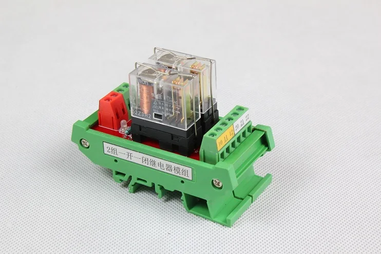 12 V 24 реле постоянного тока на din-рейке 2 SPDT 16A Модуль интерфейса питания |