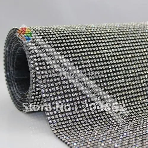 Высокое качество 3 мм с горячей фиксацией кристаллами сетчатая отделка