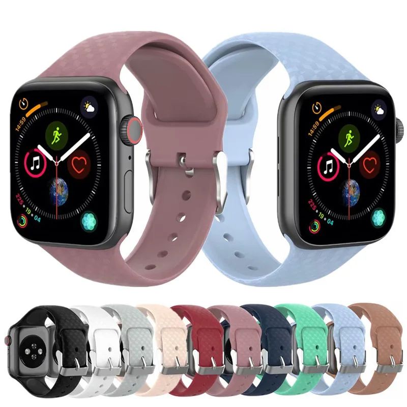 Новый дизайн силиконовый ремешок для Apple Watch Band Series 4 3 2 1 Iwatch часов Аксессуары