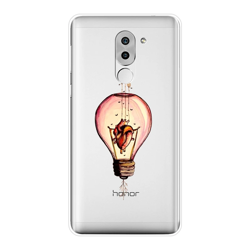 Чехол для Huawei Honor 4X 5A 5X 6 6X мягкий силиконовый чехол с рисунком цветов легкой рыбы