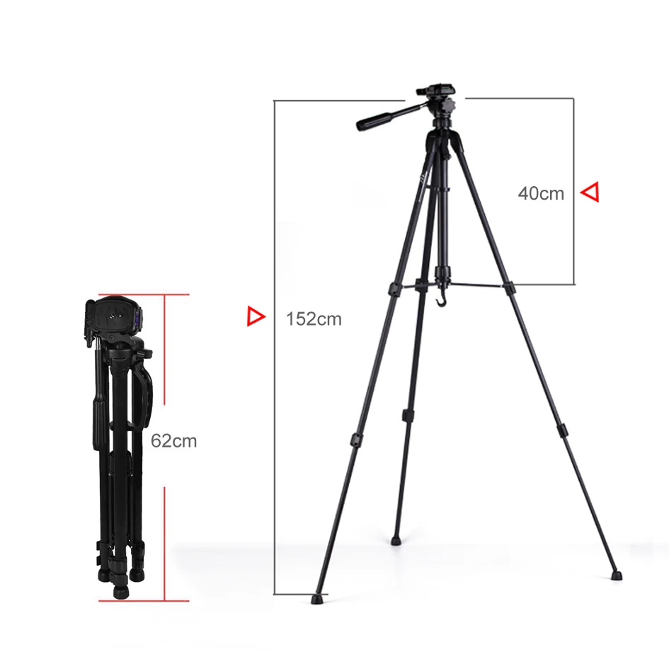 Штатив-тренога ALUMOTECH для цифровой зеркальной камеры с максимальной нагрузкой 3 кг