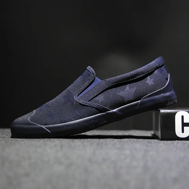 Новые Люди Бездельники Дышащие Холст Обувь 2017 мужские Квартиры Скольжения на