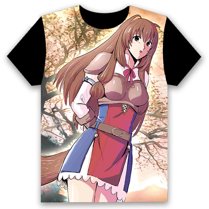 Футболка аниме The Rising of the Shield Hero Naofumi Iwatani Косплей короткий рукав для женщин и мужчин черная футболка Повседневная летняя рубашка Otaku