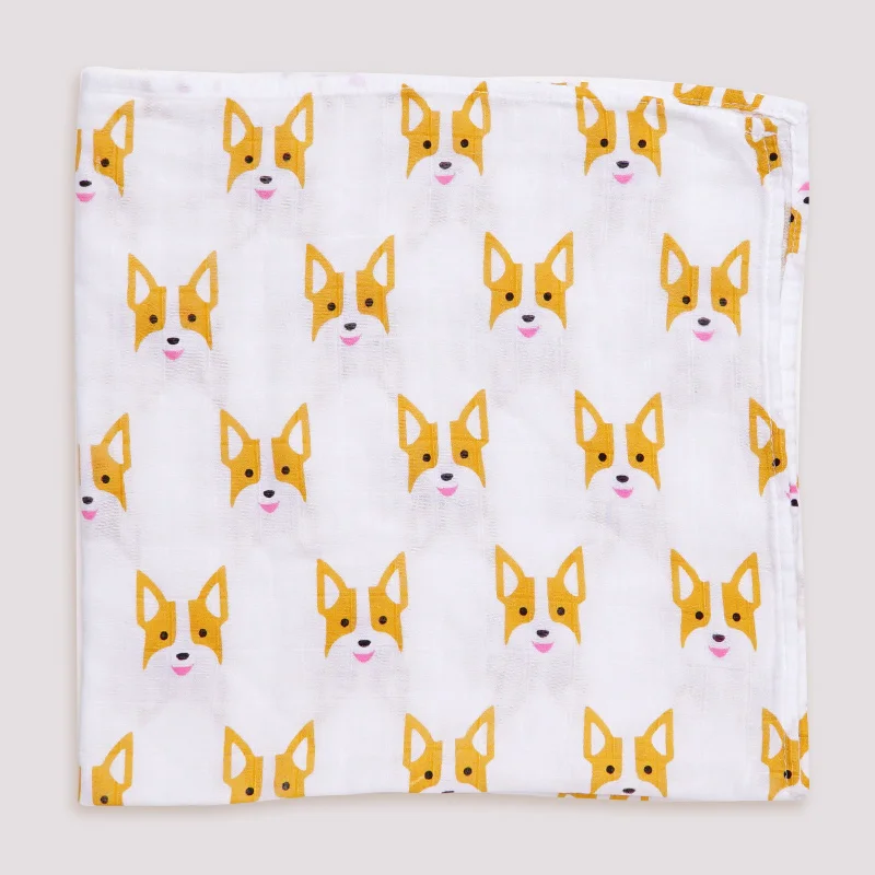 Full bottom dog 60*60 бамбуковый хлопковый детский нагрудник, одеяло, мягкий мультяшный животный принт, для новорожденных, шарф, носовой платок, многофункциональная оберточная одежда, одежда - Цвет: Full bottom dog