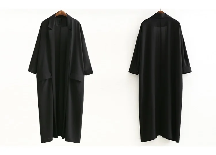 Женский черный тренчкот ASYMSAY новинка 2017 модное тонкое пальто с вырезом лодочкой