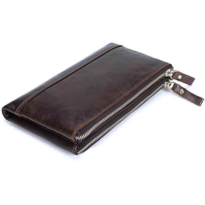 Качество кожаный мужской длинный клатч Женские Кошельки человек руки взять
