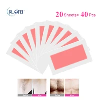 40pcs hair removal paper wax strips double side wax paper for face legs body bikini care free shipping
