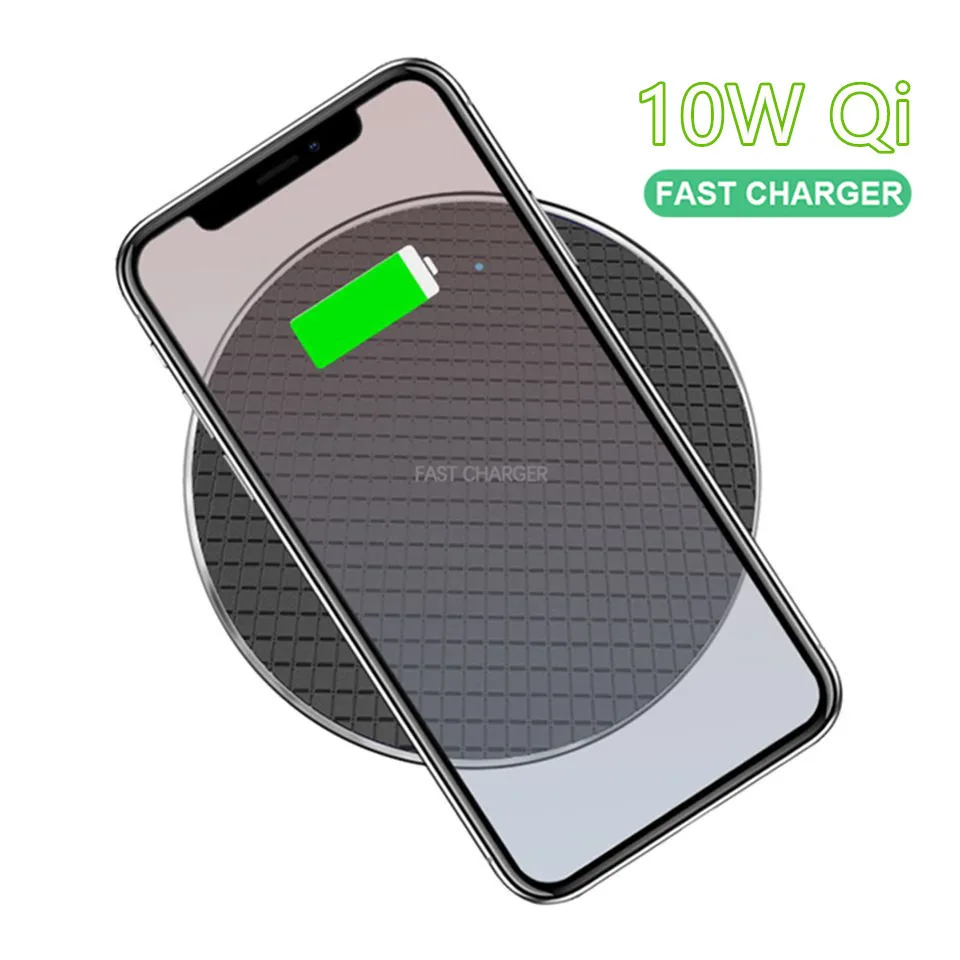 10 Вт Qi Беспроводной Зарядное устройство для iPhone X Xs MAX XR 8 плюс быстрой зарядки samsung
