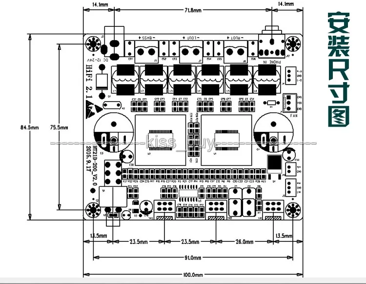 TPA3116D2 2 1 CH класс D 100 Вт + 50 HIFI цифровой сабвуфер усилитель плата для diy динамик amp |