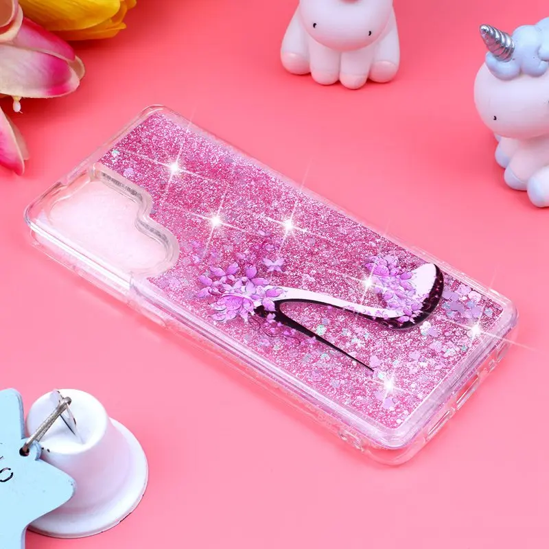 Чехол для huawei P30 Pro ProtectiveShell блеск Shine зыбучие пески течет жидкость Противоударный