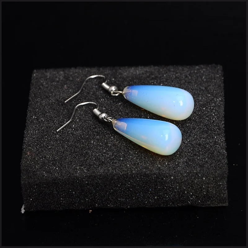 Fashion Moonstone Earrings for Women Opal Clear blue Earrings Summer Jewelry Wholesale