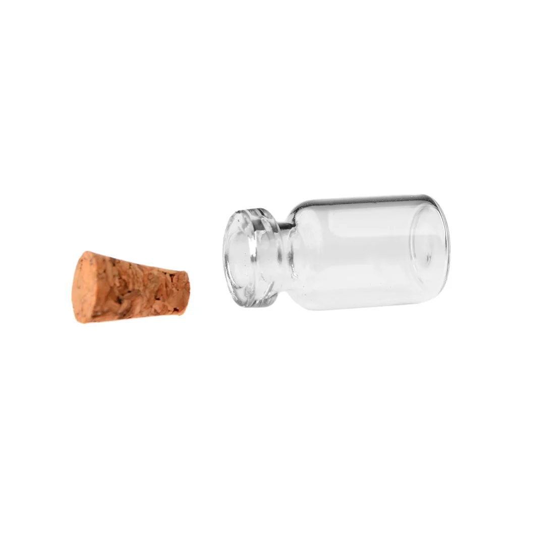 

Hot Sale 50Pcs 0.5ml Small Clear Glass Wish Bottle Jar Vials Empty Jars with Cork Stopper Wedding Holiday Decor Christmas Gifts