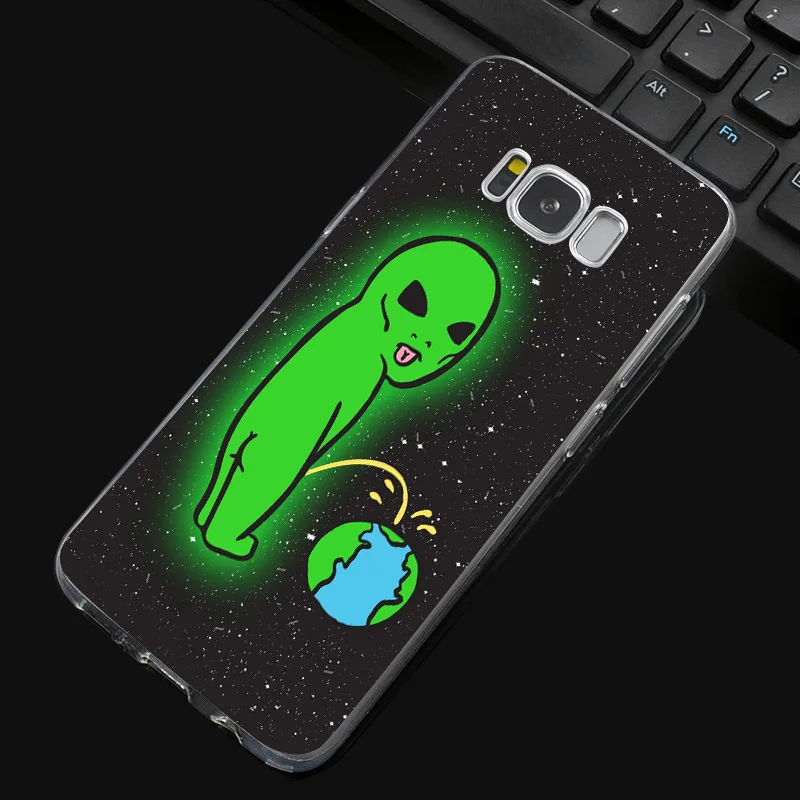 N245 Alien Soft TPU Silicone Cover For Samsung Galaxy S5 S6 S7 S8 S9 S10 5G S10E Lite Edge Plus Case |