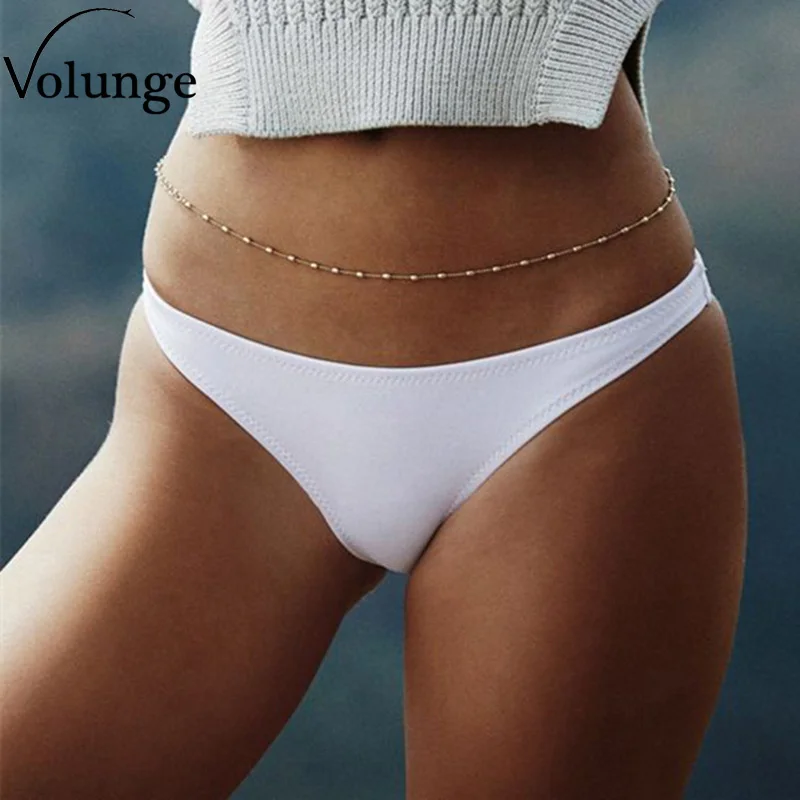 Volunge 2017 New Arriver Copper Beads Chain Simple Waist Sexy Body Jewelry For Women Belly Summer Beach |