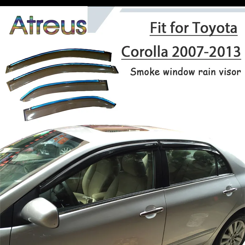 Автомобильный дефлектор для защиты от ветра Atreus 1 комплект козырек из АБС