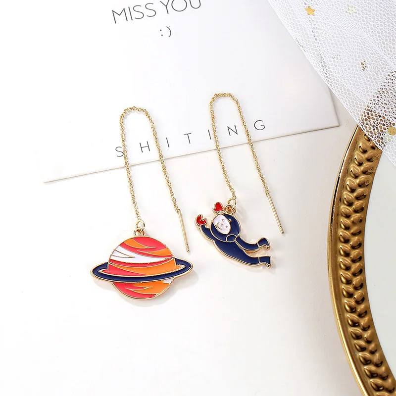 Женские и детские серьги авиаторы Мультяшные сережки длинные с