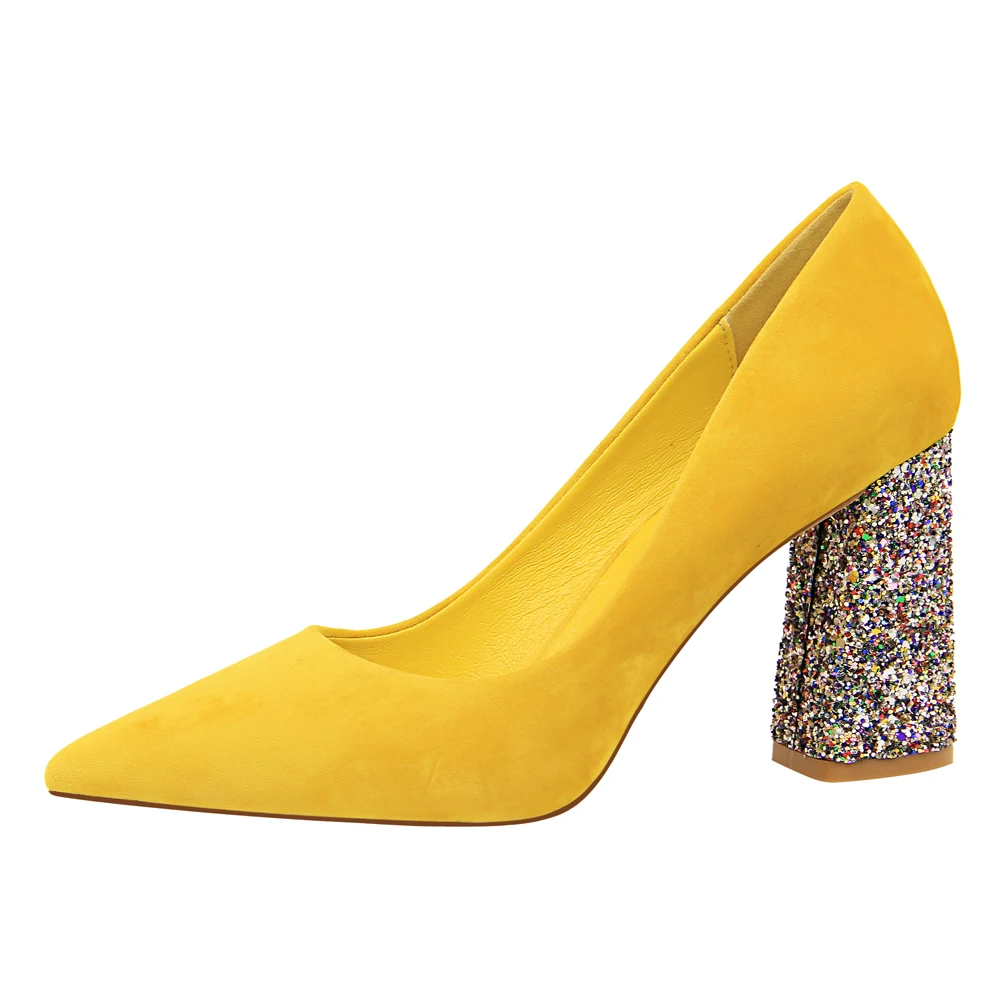 {D &amp Henlu}/Женская обувь на высоком каблуке с острым носком толстом chaussure femme talon 2019 |