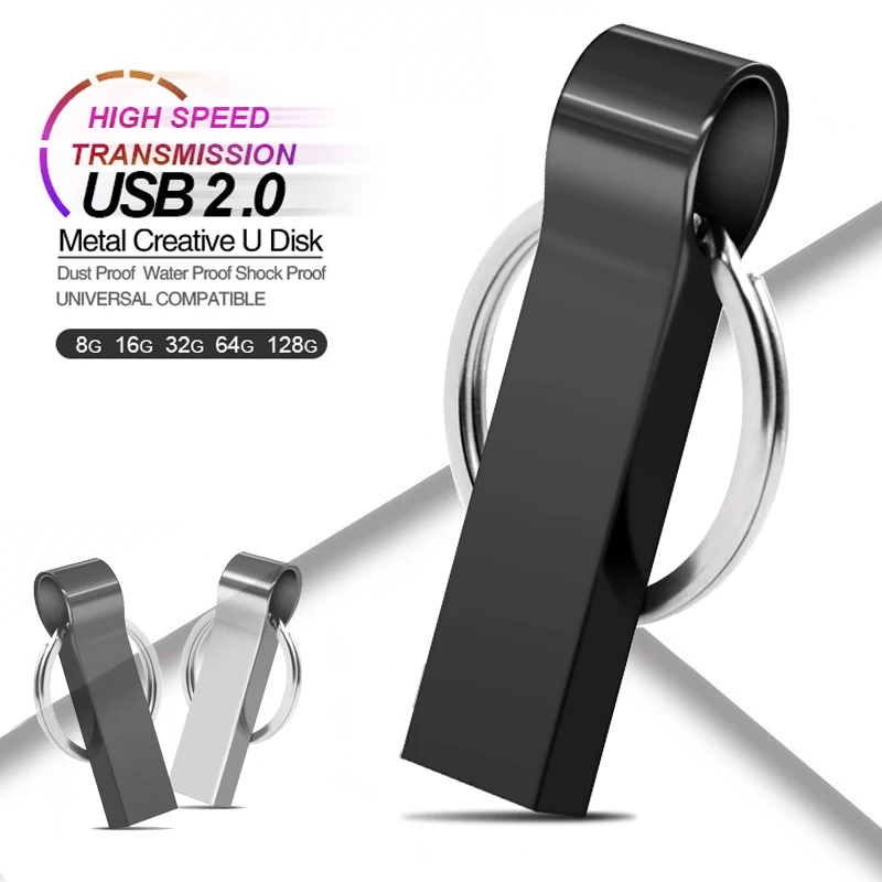 Новое поступление металлическая USB флешка 32 ГБ 64 128 16 8 4 Гб бесплатная доставка|USB