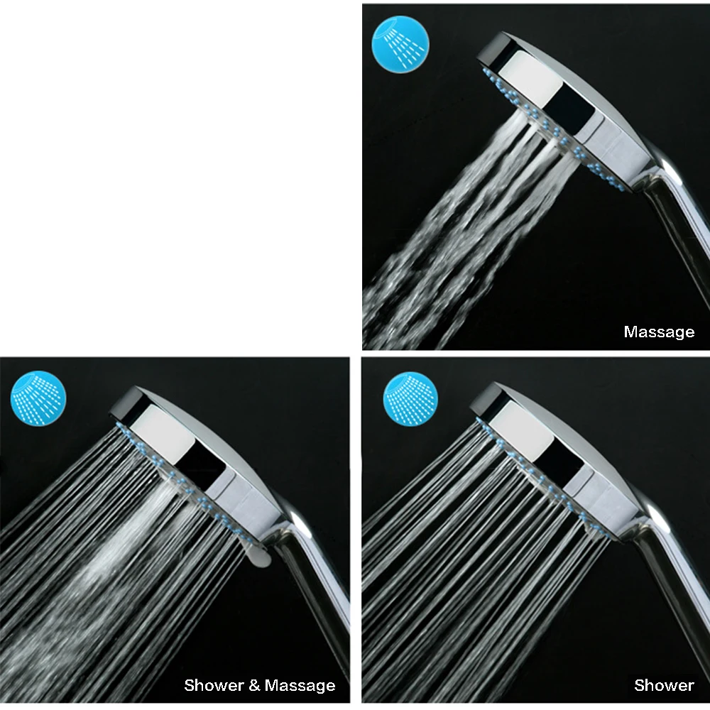 CRW Лейка для душа комбо 3 режима хромированная ванная комната с функцией экономии