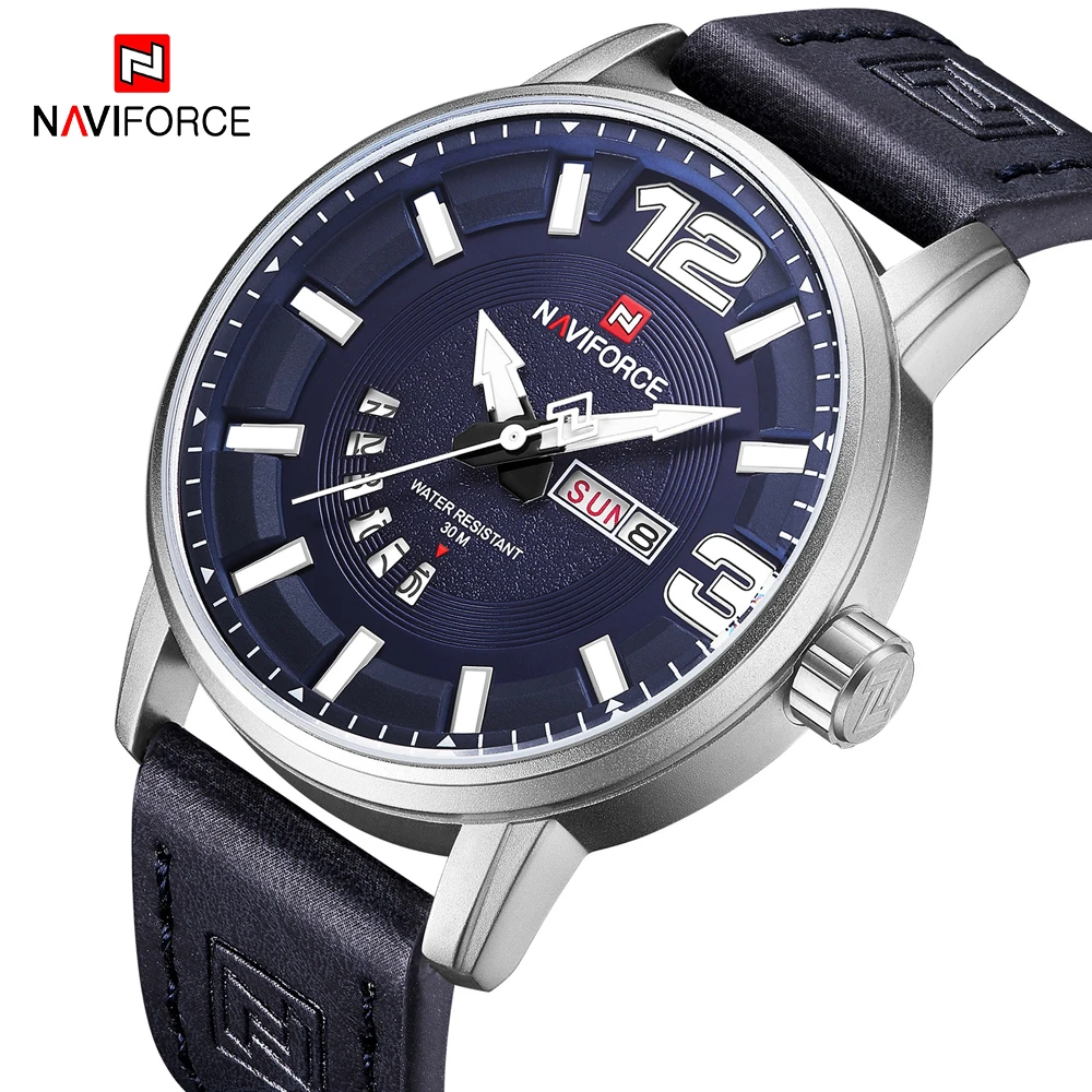 2019 Relogio NAVIFORCE синие кварцевые часы мужские лучший бренд класса люкс спортивные s