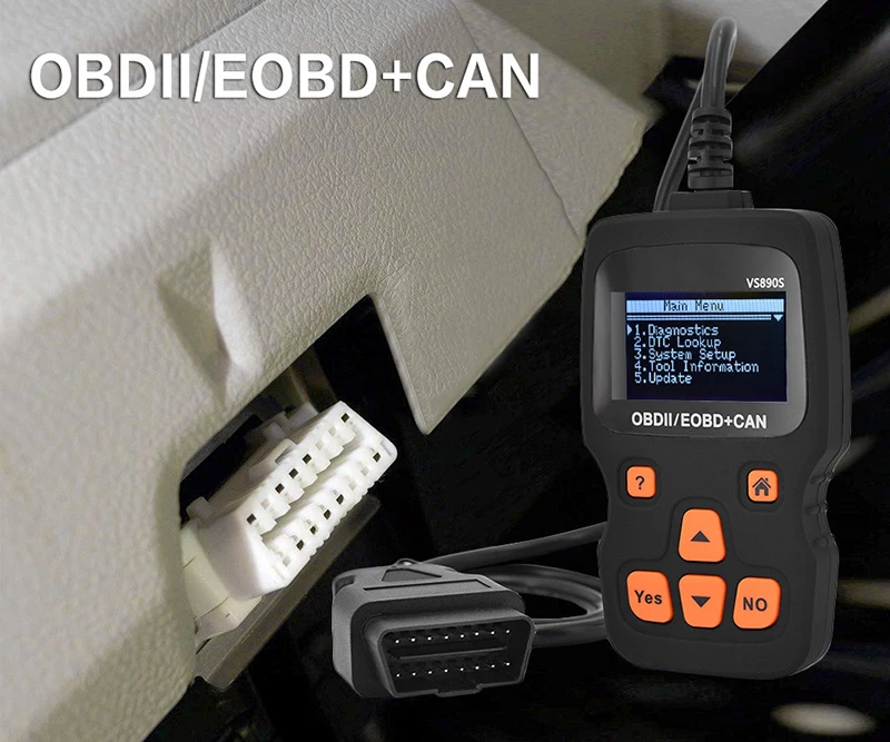 OBD2 автомобильный сканер OBD Автомобильный диагностический инструмент в русском код читателя VS890S