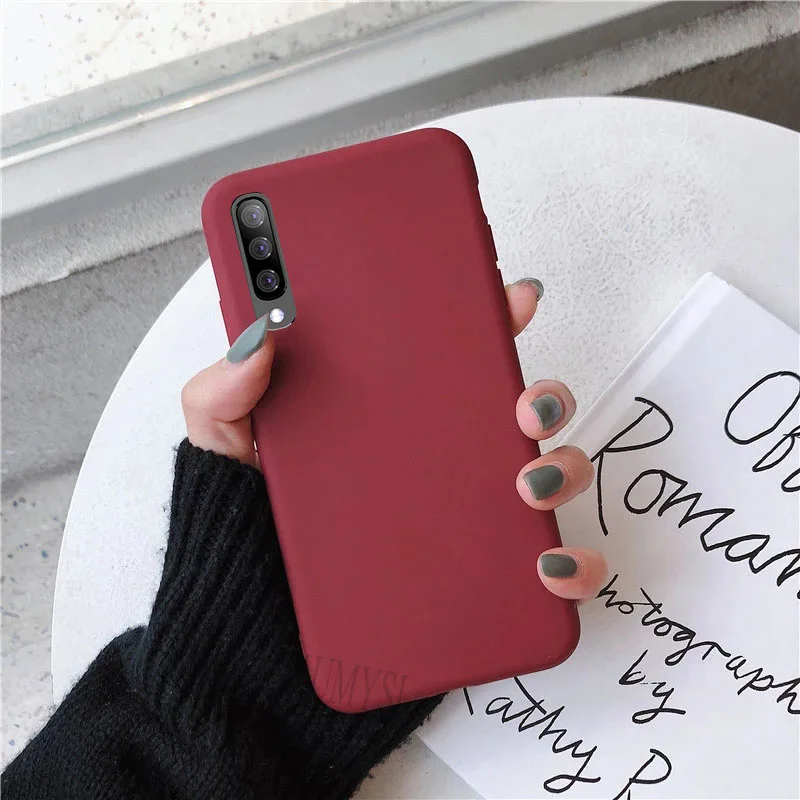 Карамельный цвет мягкий чехол для Samsung Galaxy S8 S9 S10 плюс S10E Примечание 10 8 9 A30 A50 A70 A40 A20e A60 A7 A6 A9 J4 J6 плюс крышка