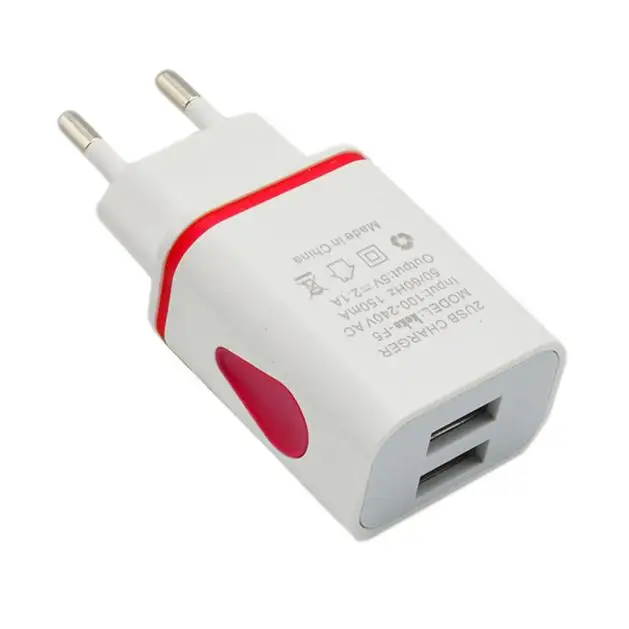 EPULA горячая Распродажа 5В 2А светодиодный USB 2 порта настенный домашний дорожный