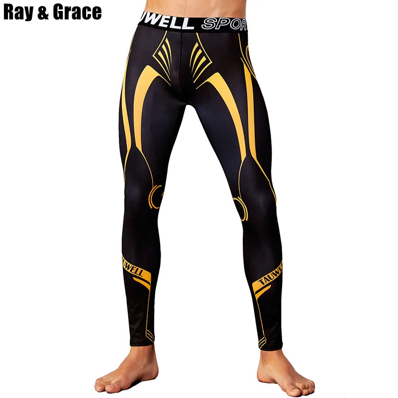 RAY GRACE мужские трико для бега Спортивные Компрессионные брюки спортзала