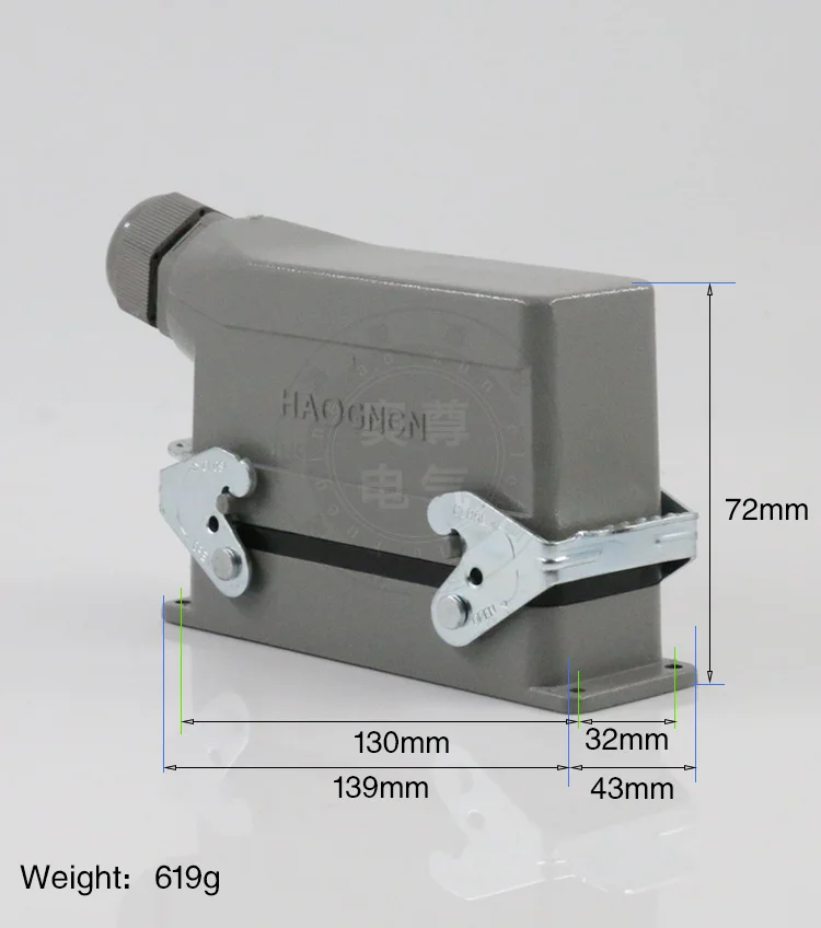 Прямоугольные H24B-HE-024-1 сверхмощные соединители 24 pin line 16 a500v винтовая стопа