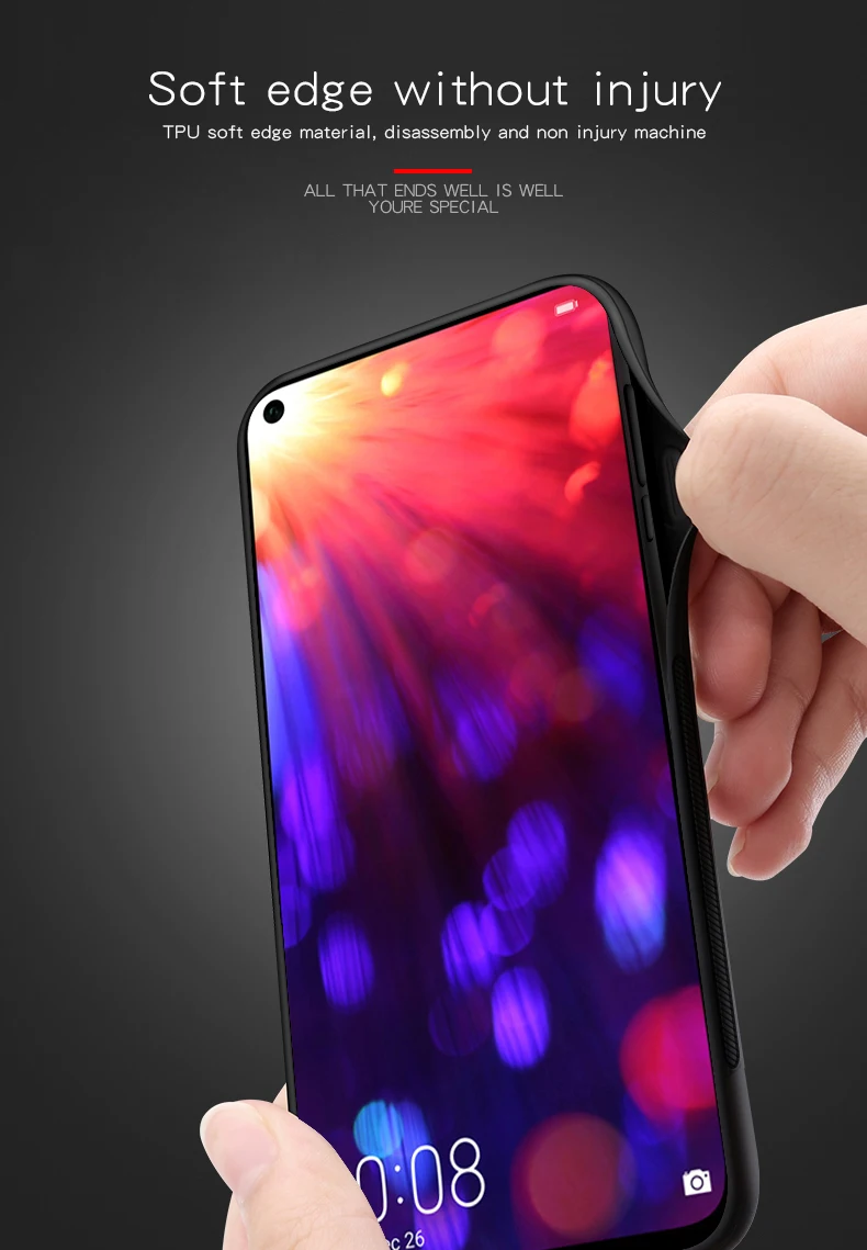 Брендовый чехол PINWUYO для Huawei Honor View 20 Двухцветный Классический тканевый V20 Твердый