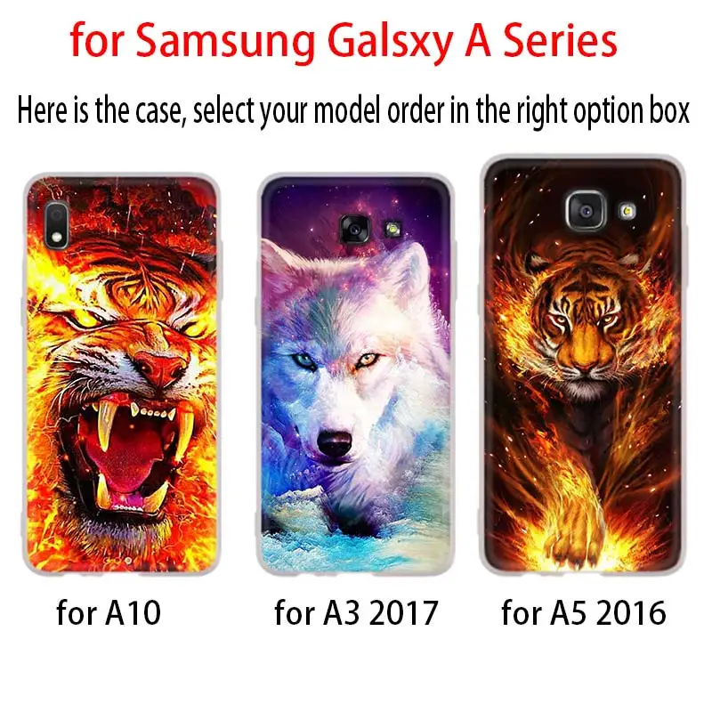 Классический лев тигр Волк чехол для Samsung Галактики A12/A20/A51/A70/A20s/A21s/A32/A50/A50s/A42/A52/A72 5G