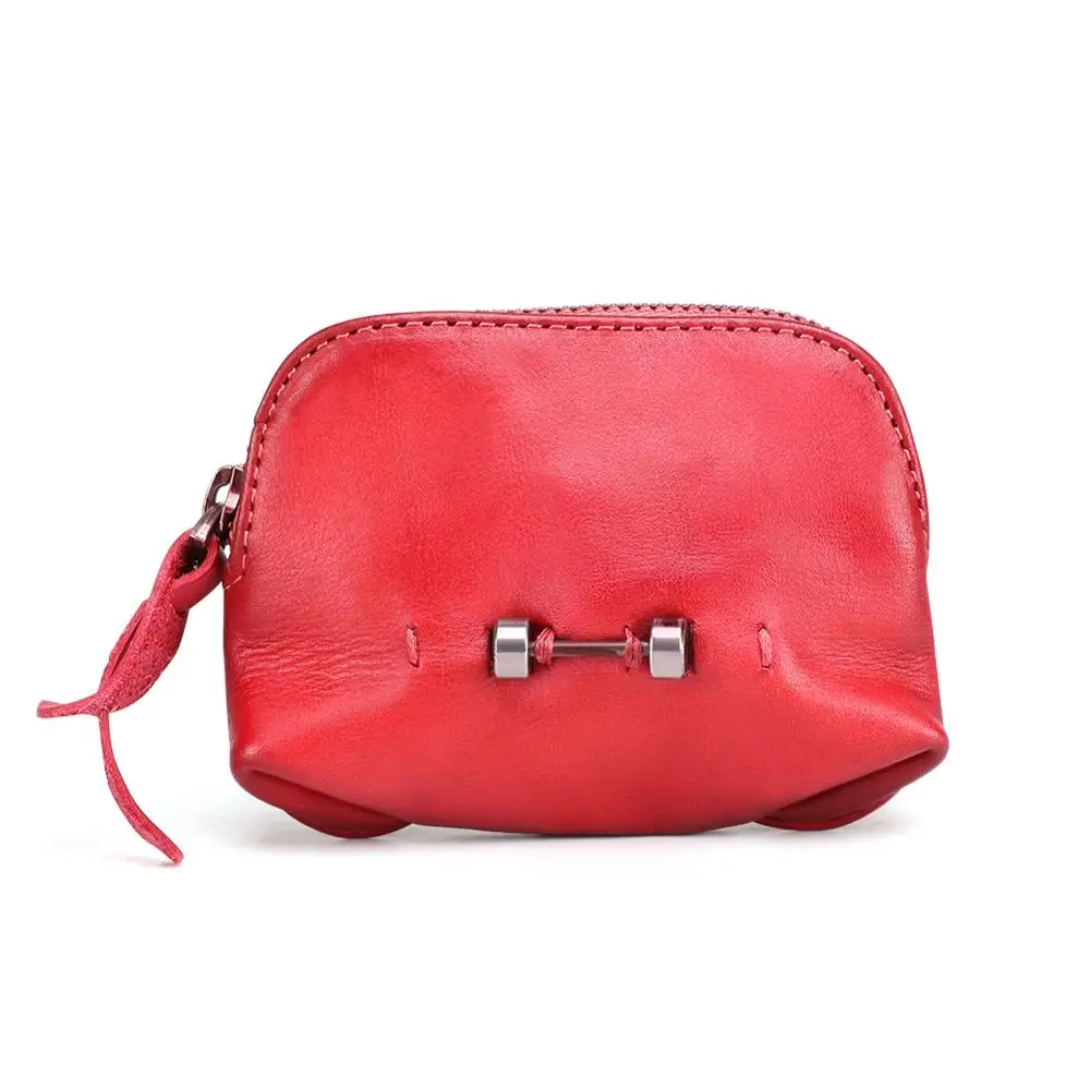 Брендовый Женский мини-кошелек на двойной молнии из натуральной кожи кошелек для