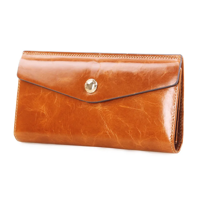 Женский кошелек из натуральной кожи Дамский бумажник с кармашком для денег