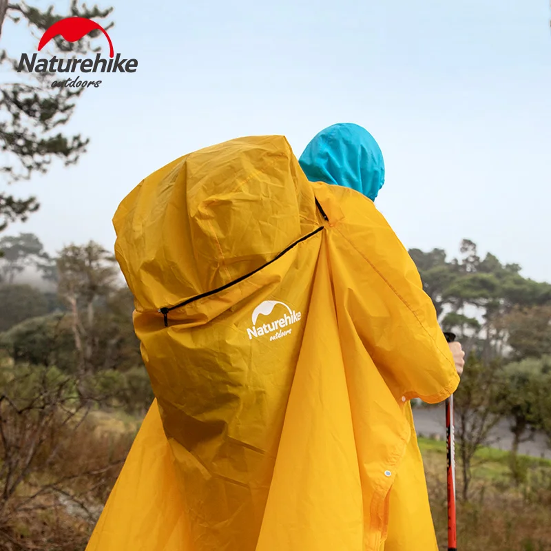 Портативный ультралегкий дождевик Naturehike туристический непромокаемый плащ с