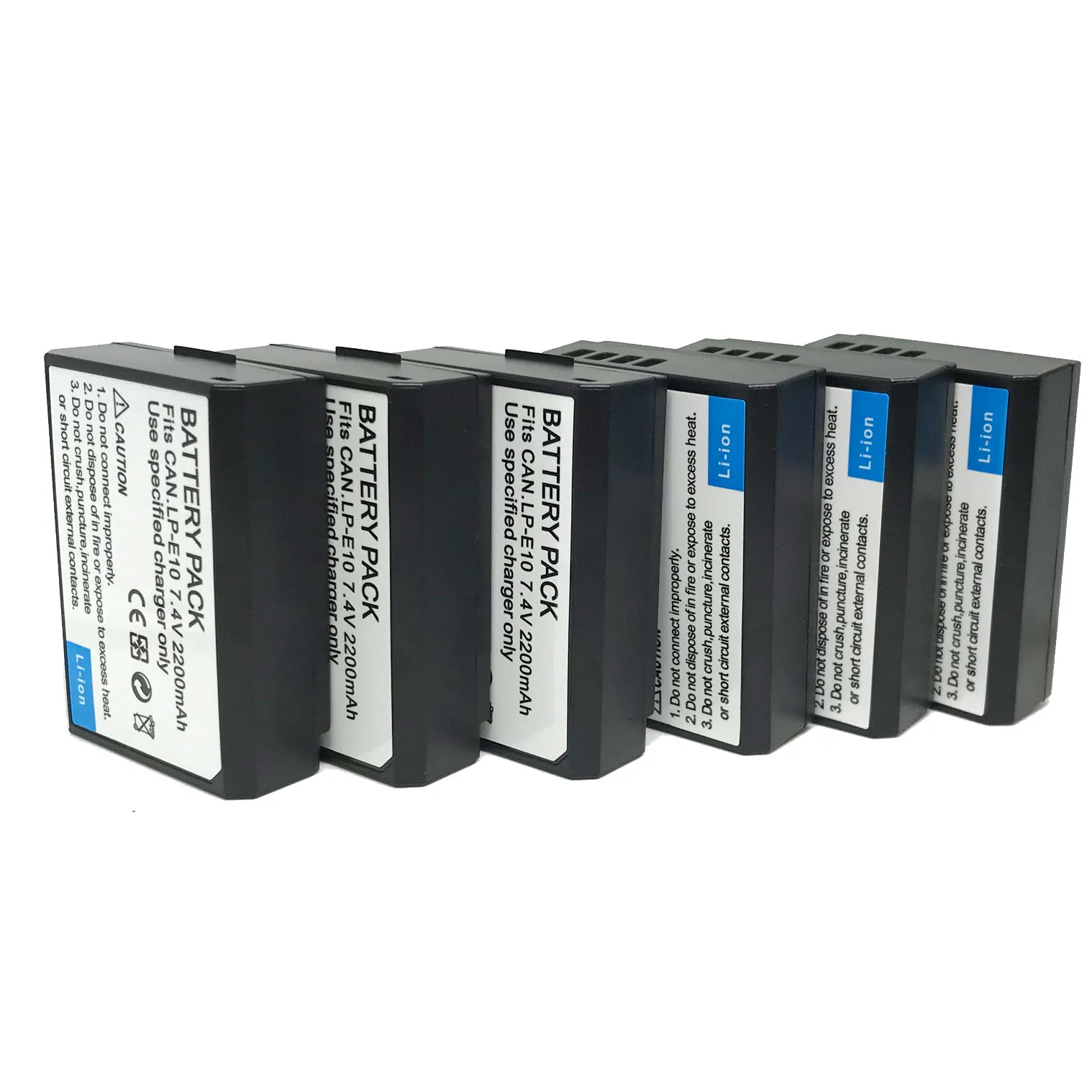 6pcs LP-E10 LPE10 литий-ионный Аккумулятор для Canon EOS Rebel T3 1100D Kiss X50 Rebel T5 1200D Rebel T6 EOS 1300D камеры батарея - Цвет: 6pcs