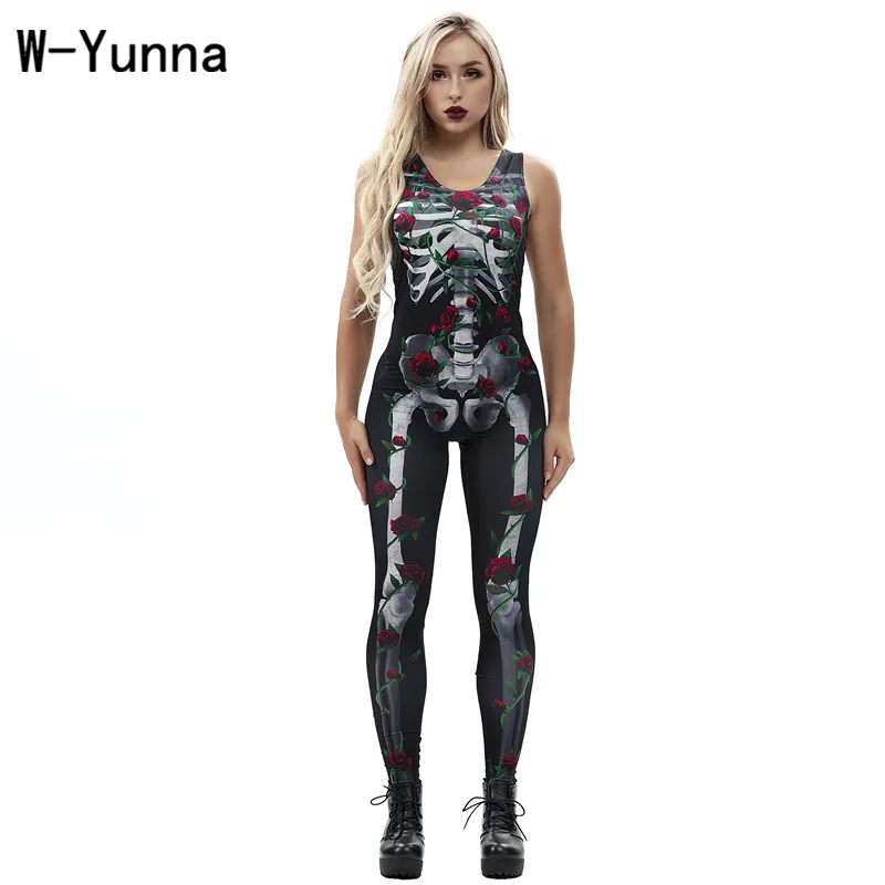 Женская модная одежда W Yunna новые эластичные комбинезоны с цветочным рисунком