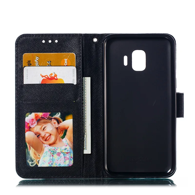 3D кожаный чехол на СПС samsung J2 основной чехол для samsung Galaxy J2 Core SM-J260F J260 Дело Капа Роскошные Флип Бумажник телефон случаях