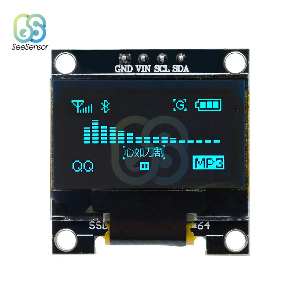 Модуль органического светодиода 4pin 0 96 дюйма синий 96x64 для arduino IIC I2C Communicate SSD1306 |