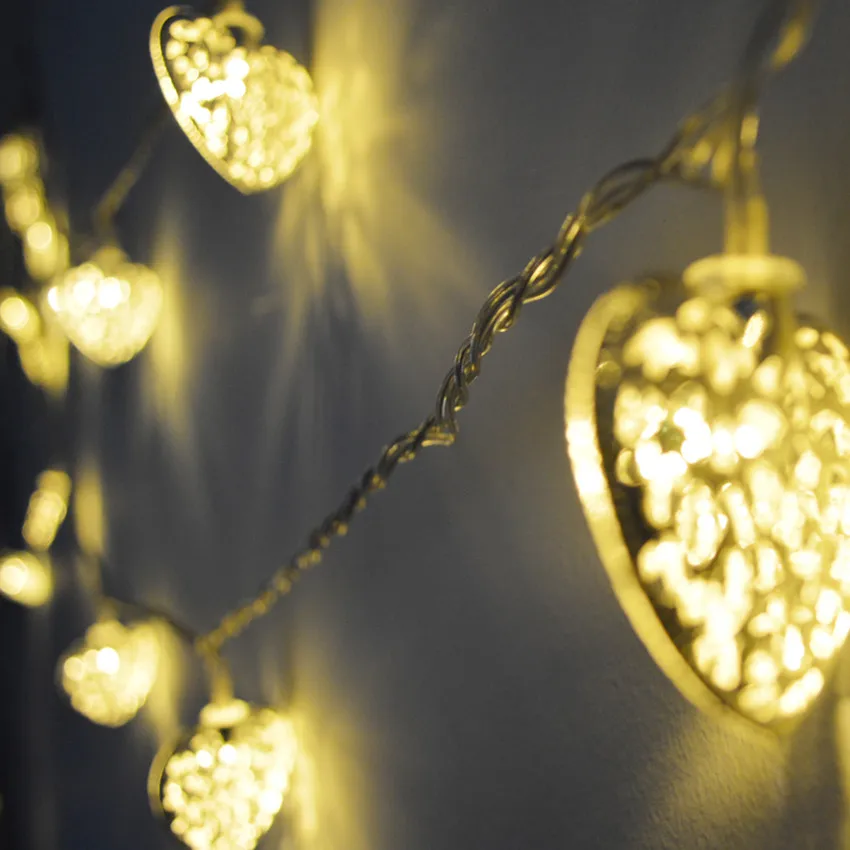 5M 20 светодиодная гирлянда из железа в виде сердца и Марокко вечерние подарок на