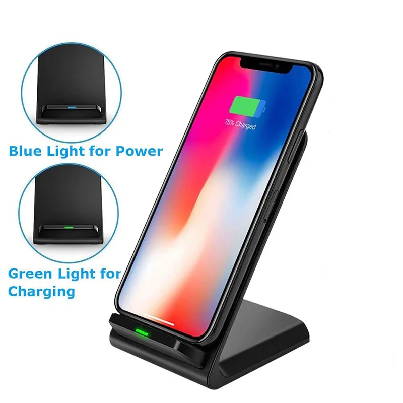 2 в 1 Qi Беспроводное Автомобильное зарядное устройство для iPhone X XS XR Samsung Galaxy S9